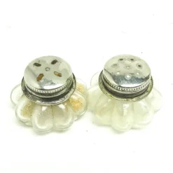 Outlet Pamono Art Deco Crystal Salt Holders, United Kingdom, 1950s, Set of 2