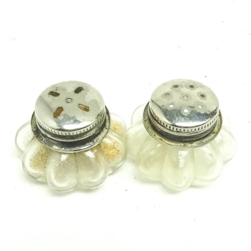 Outlet Pamono Art Deco Crystal Salt Holders, United Kingdom, 1950s, Set of 2