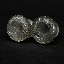 Pamono Art Deco Crystal Set of Salt Holder, United Kingdom, 1950s, Set of 2><noscript><img width=