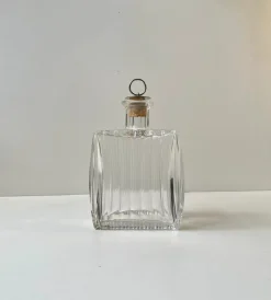 Clearance Pamono Art Deco Danish Crystal Cushion Shaped Decanter, 1930s