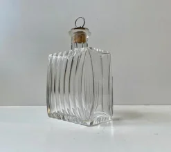 Clearance Pamono Art Deco Danish Crystal Cushion Shaped Decanter, 1930s