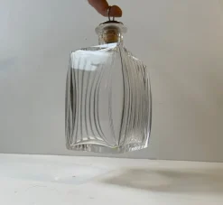 Clearance Pamono Art Deco Danish Crystal Cushion Shaped Decanter, 1930s