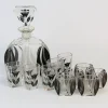 Best Pamono Art Deco Decanter Set with Glasses by Karl Palda, 1920s, Set of 11
