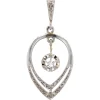 Pamono Art Deco Diamonds 18 Karat White Yellow Gold Pendant, 1920s> Necklaces