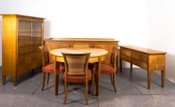 Hot Pamono Art Deco Dining Table and Chairs by Bruno Poul for Veb Werkstätten, 1935s, Set of 10