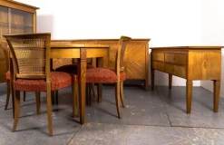 Hot Pamono Art Deco Dining Table and Chairs by Bruno Poul for Veb Werkstätten, 1935s, Set of 10