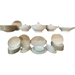 Pamono Art Deco Dinner Service by Sorau Carstens, 1920> Dinner Plates & Bowls