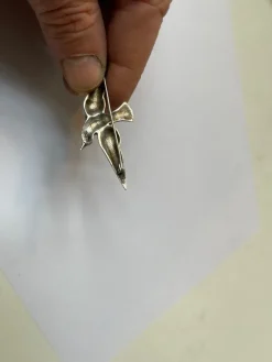 Best Pamono Art Deco Dove Pin Brooch in Sterling Silver, 1930s