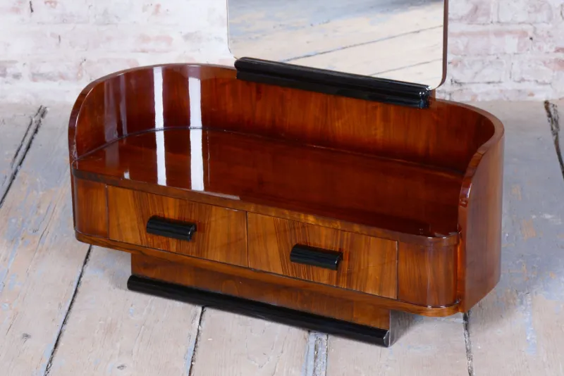 Outlet Pamono Art Deco Dressing Mirror in Walnut attributed to Halabala for Up Zavody, Czech, 1930s