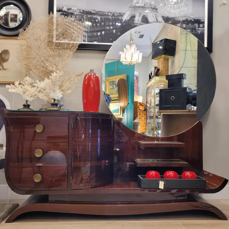 Online Pamono Art Deco Dressing Table in Mahogany, France, 1930s