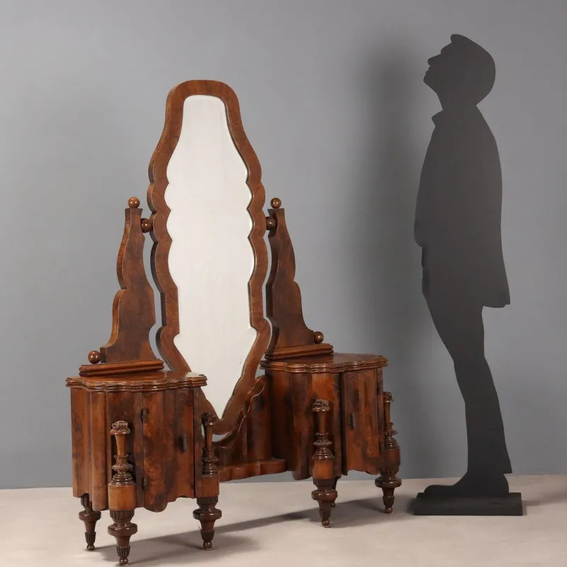 Clearance Pamono Art Deco Dressing Table in Walnut