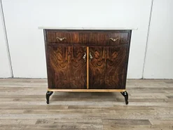 Pamono Art Deco Dressing Table in Mahogany Burl with White Marble Top, 1950> Dressing Tables