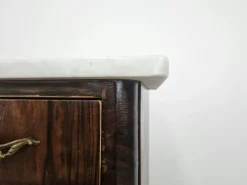 Pamono Art Deco Dressing Table in Mahogany Burl with White Marble Top, 1950><noscript><img width=