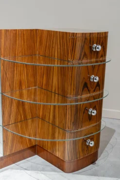 Pamono Art Deco Dressing Table in Zebrawood, 1925> Dressing Tables
