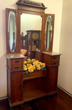 Hot Pamono Art Deco Dressing Table with Mirror and Drawers, 1920s