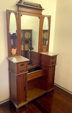 Hot Pamono Art Deco Dressing Table with Mirror and Drawers, 1920s