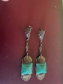 Pamono Art Deco Earrings by Theodor Fahrner, Germany, 1920s, Set of 2><noscript><img width=