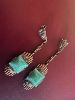 Pamono Art Deco Earrings by Theodor Fahrner, Germany, 1920s, Set of 2><noscript><img width=