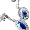 Clearance Pamono Art Deco Earrings with Blue Sapphires and Diamonds Mounted in Platinum, 1925, Set of 2