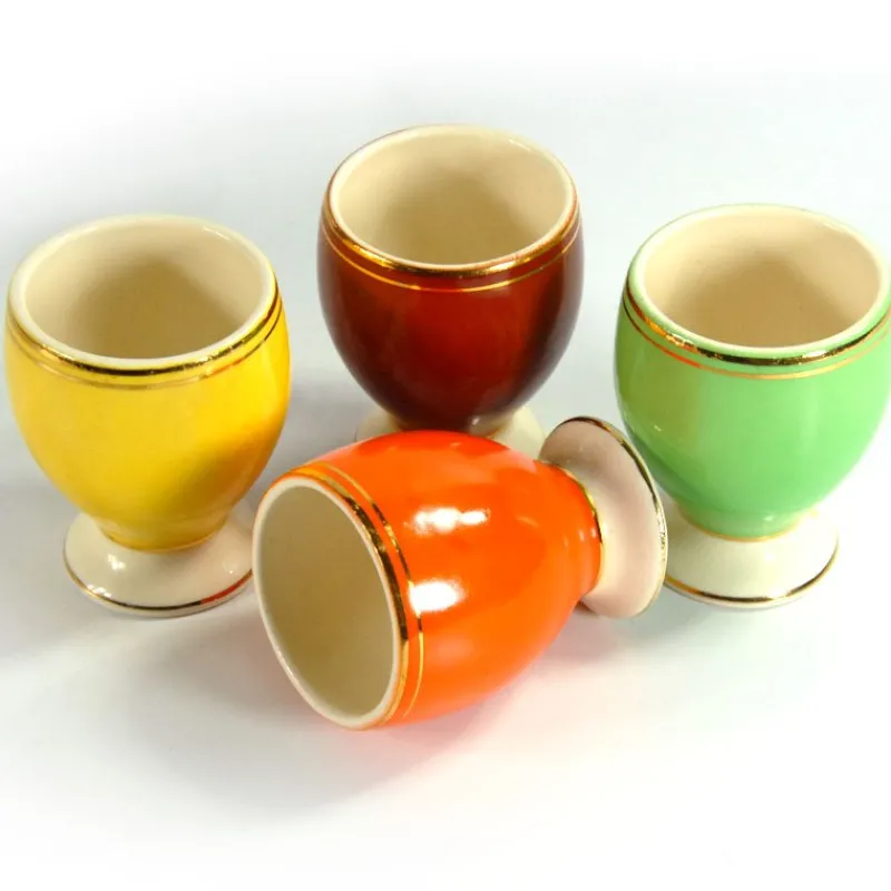 Clearance Pamono Art Deco Egg Cups from Cerom, Romania, 1930s, Set of 4