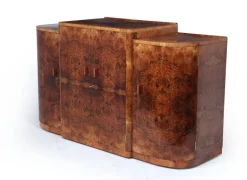 Best Pamono Art Deco English Figured Walnut Sideboard, 1930s