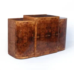 Best Pamono Art Deco English Figured Walnut Sideboard, 1930s