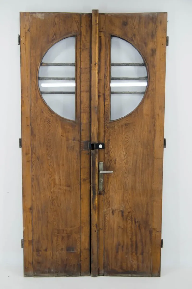 Outlet Pamono Art Deco Entrance Double Doors, 1930s
