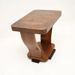 Pamono Art Deco Figured Walnut Occasional Side Table, 1920s><noscript><img width=