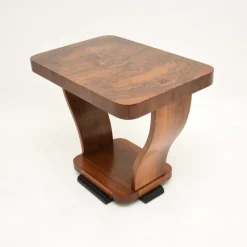 Pamono Art Deco Figured Walnut Occasional Side Table, 1920s><noscript><img width=