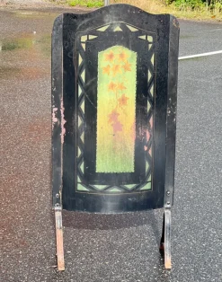 Pamono Art Deco Fire Screen in Painted Metal, Early 20th Century><noscript><img width=