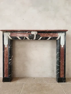 Clearance Pamono Art Deco Fireplace in Marble