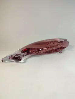 Pamono Art Deco Fish by Miloslav Janků for Železnobrodské Glassworks (Zbs), 1960s><noscript><img width=