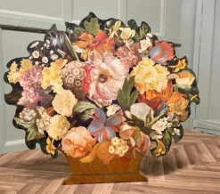 Pamono Art Deco Floral Collage Screen, 1930s> Room Dividers & Screens