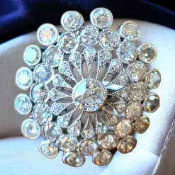 Outlet Pamono Art Deco Floral Diamond Ring, 1915