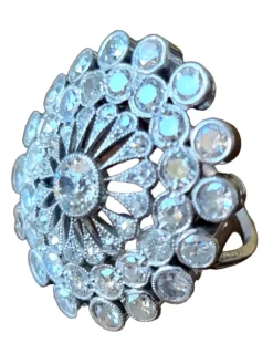Outlet Pamono Art Deco Floral Diamond Ring, 1915