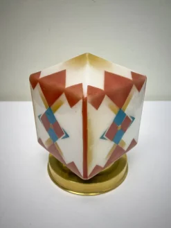Discount Pamono Art Deco Flush Mount with Geometric Pattern, 1930s