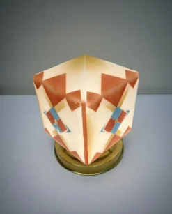Discount Pamono Art Deco Flush Mount with Geometric Pattern, 1930s