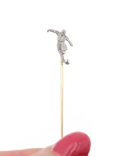 Pamono Art Deco Football Pin> Brooches