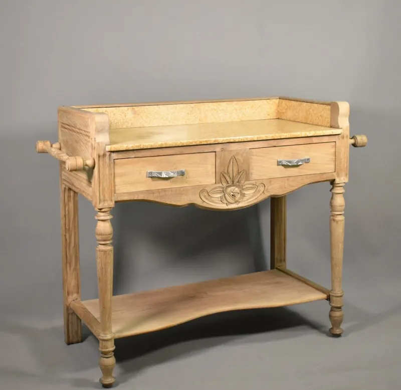 Pamono Art Deco French Bleached Oak Washstand, 1920s> Dressing Tables