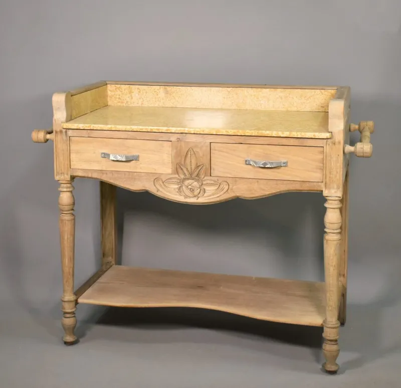 Pamono Art Deco French Bleached Oak Washstand, 1920s> Dressing Tables