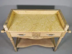 Pamono Art Deco French Bleached Oak Washstand, 1920s><noscript><img width=