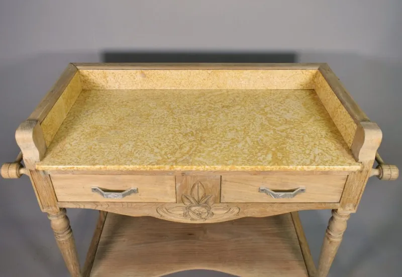 Pamono Art Deco French Bleached Oak Washstand, 1920s> Dressing Tables