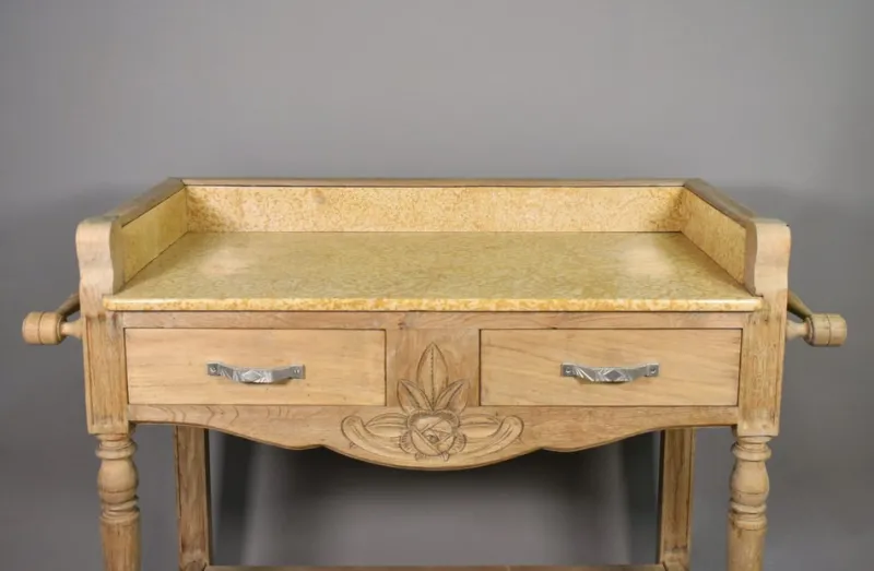 Pamono Art Deco French Bleached Oak Washstand, 1920s> Dressing Tables