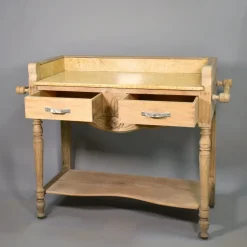 Pamono Art Deco French Bleached Oak Washstand, 1920s><noscript><img width=