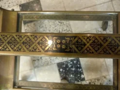 Pamono Art Deco French Brass and Glass Bar Cart><noscript><img width=