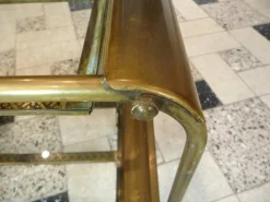 Pamono Art Deco French Brass and Glass Bar Cart><noscript><img width=