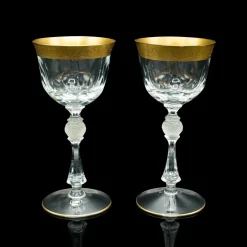 Pamono Art Deco French Celebratory Port Glasses, 1920s, Set of 2> Glassware