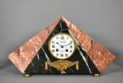 Pamono Art Deco French Clock Set by Comptoir General, M Schnerb, Paris, 1920s, Set of 3><noscript><img width=