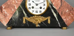 Pamono Art Deco French Clock Set by Comptoir General, M Schnerb, Paris, 1920s, Set of 3><noscript><img width=