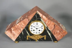 Pamono Art Deco French Clock Set by Comptoir General, M Schnerb, Paris, 1920s, Set of 3><noscript><img width=